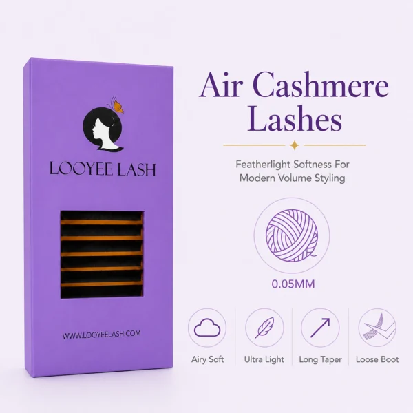 0.05MM Air Cashmere lashes Mega Volume Eyelash Extensions